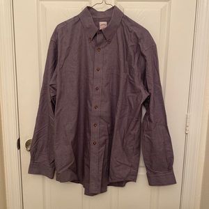 Brooks brothers mens purple white button down size L hardly worn